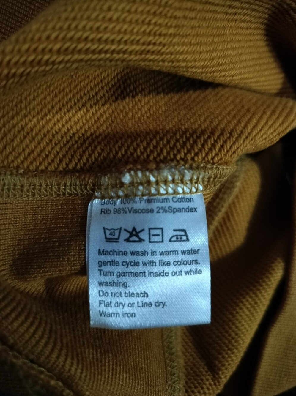 Spier & Mackay Premium Cotton Mustard Crewneck Sweatshirt Designer - XS - Picture 7 of 9